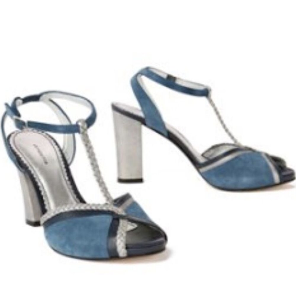 Anthropologie Heels 7 LEIFSDOTTIR T-Strap LUNAR-PUZZLE Mary Janes RARE Shoes NIB